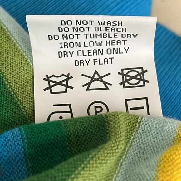 Happy Sheep Short Striped Rainbow Cardigan with Crochet Details- NEW - Medium - Picture 11 of 11